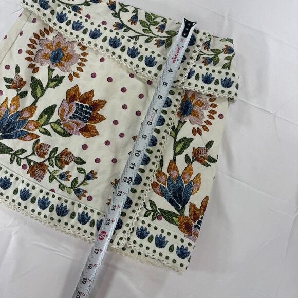 FARM Rio Summer Garden Mini Skirt Sz Small - Floral Wrap Skirt Tropical - Picture 11 of 12